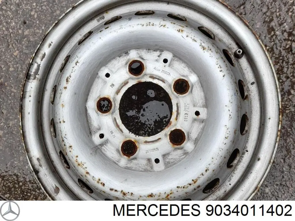 9034011402 Mercedes диски колесные стальные (штампованные)