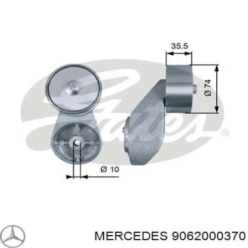 Натяжитель приводного ремня 9062000370 Mercedes