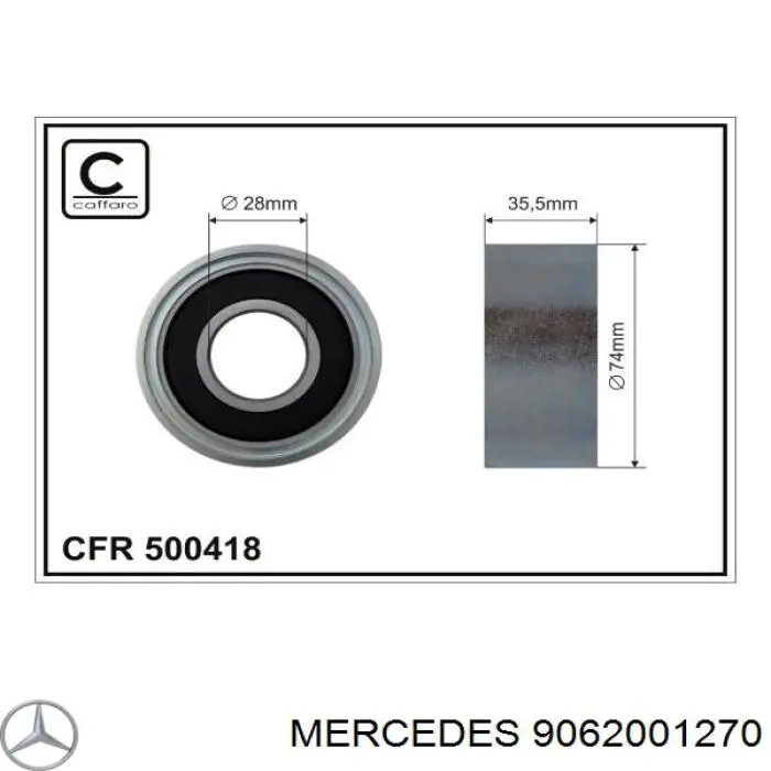 Натяжитель приводного ремня 9062001270 Mercedes