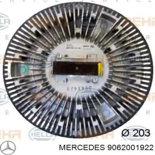 Вискомуфта вентилятора 9062001922 Mercedes