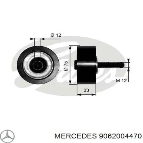 Натяжной ролик Mercedes 9062004470 цена, от 43.81 USD