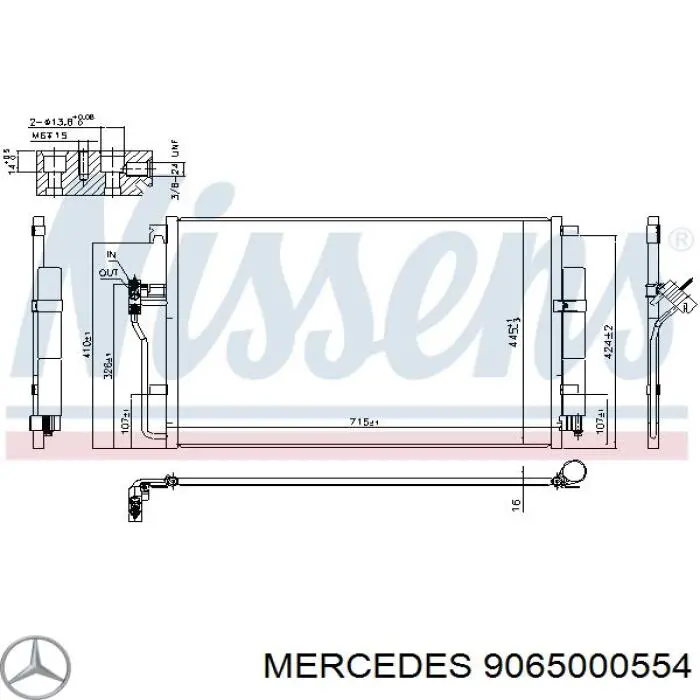 9065000554 Mercedes радиатор кондиционера