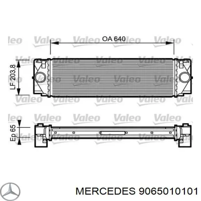 Купить 9065010101 Mercedes Интеркулер
