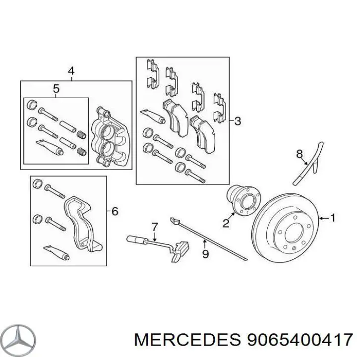 Датчик АБС (ABS) передний 9065400417 Mercedes