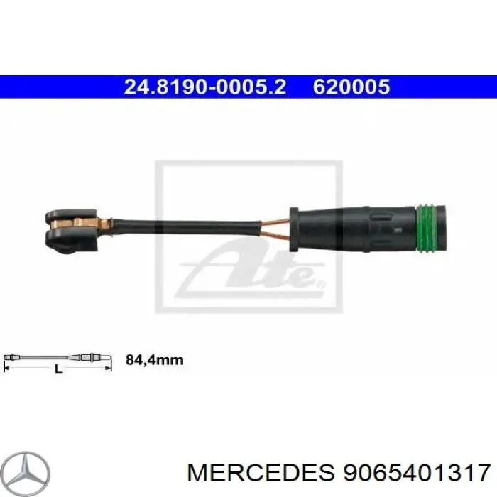 9065401317 Mercedes датчик износа тормозных колодок задний