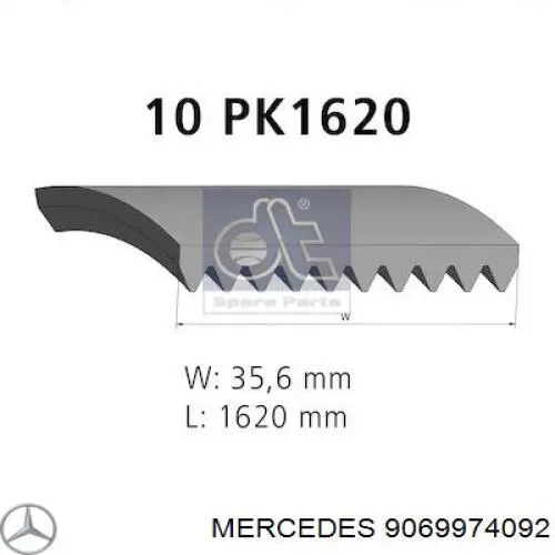 Ремень генератора 9069974092 Mercedes