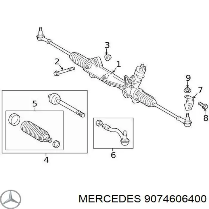 Рулевой наконечник 9074606400 Mercedes