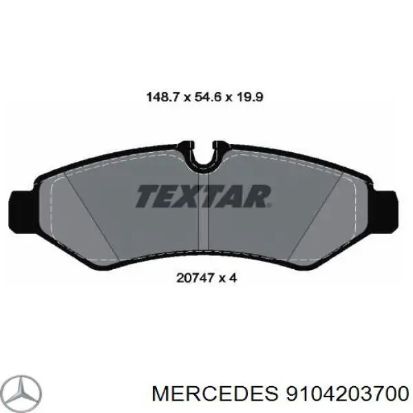 Колодки дисковые  Mercedes 9104203700 цена, от 45.55 USD