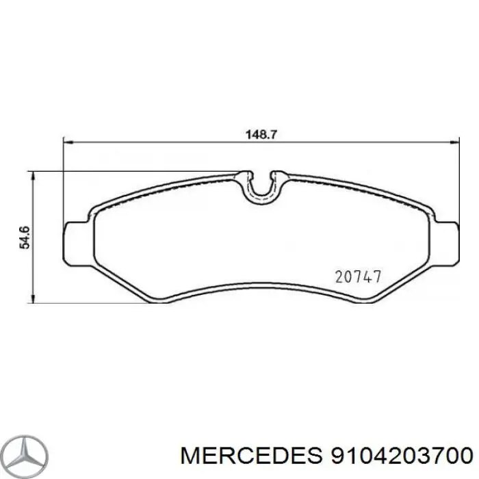 Купить 9104203700 Mercedes Колодки тормозные задние, дисковые