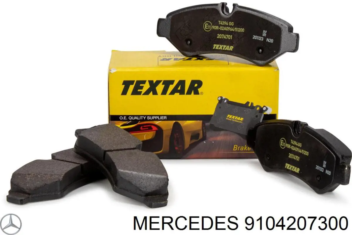 9104207300 Mercedes sapatas do freio traseiras de disco