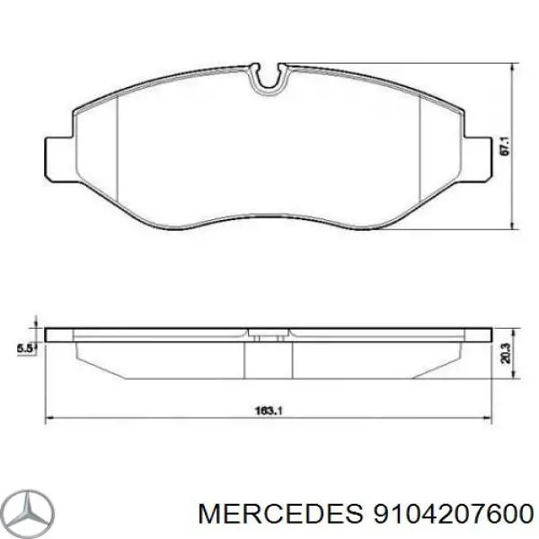 Купить 9104207600 Mercedes Колодки тормозные