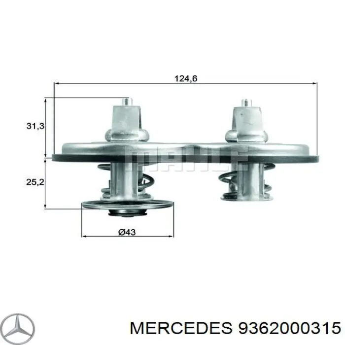 9362000315 Mercedes Авто термостат