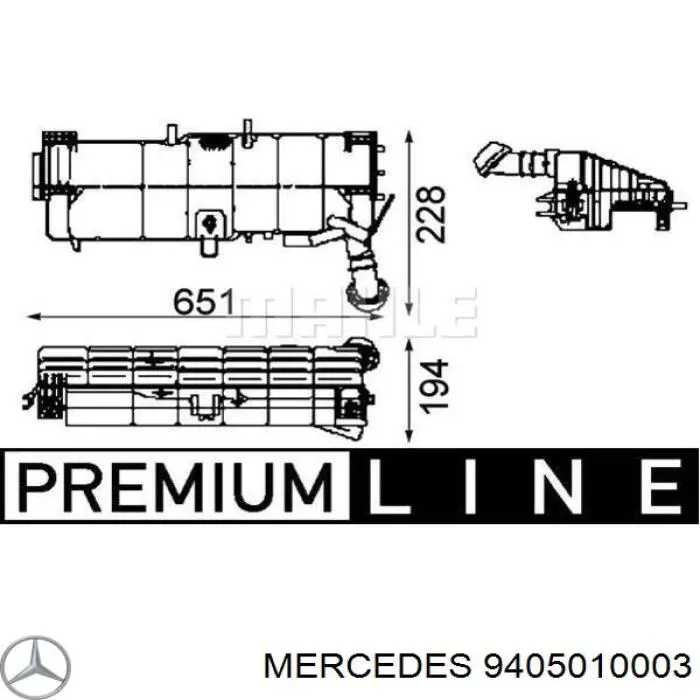 9405010003 Mercedes Расширительный бачок охлаждения