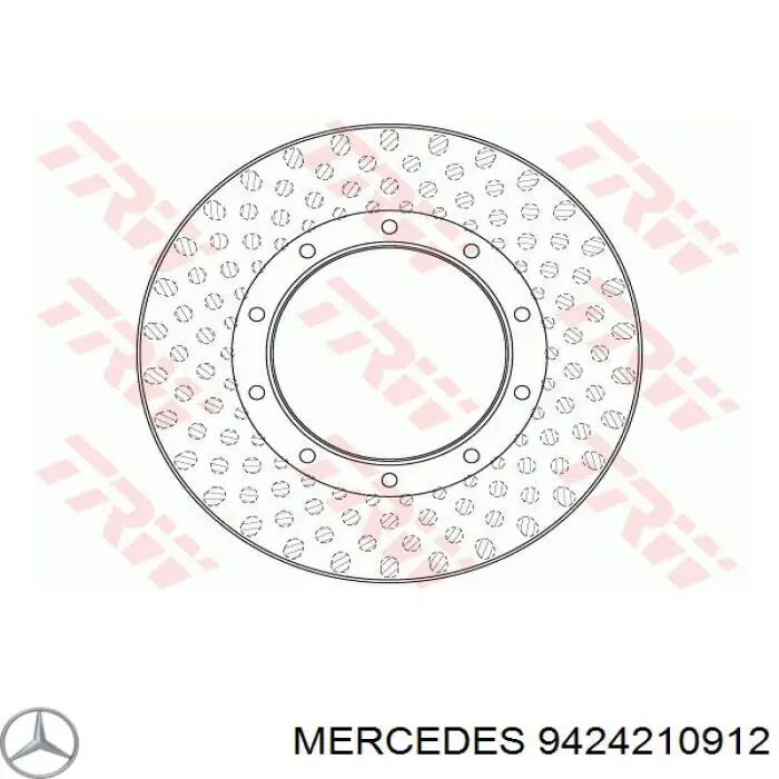 Передние тормозные диски 9424210912 Mercedes