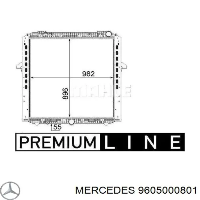 Радиатор 9605000801 Mercedes