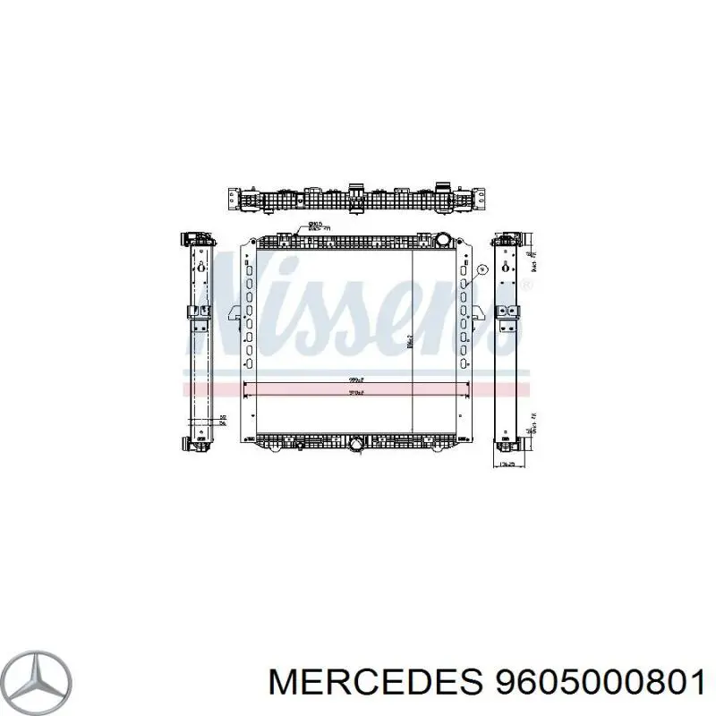 9605000801 Mercedes Радиатор основной