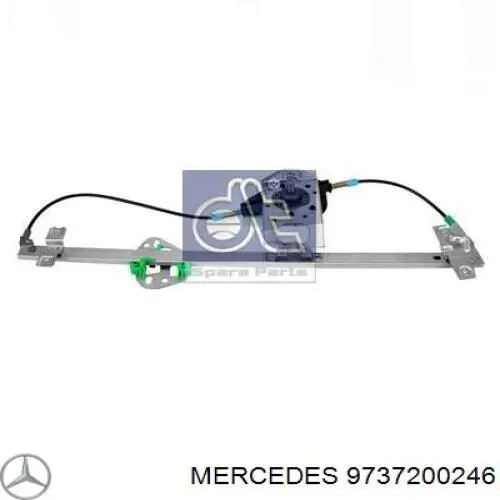 9737200246 Mercedes mecanismo de acionamento de vidro da porta dianteira direita