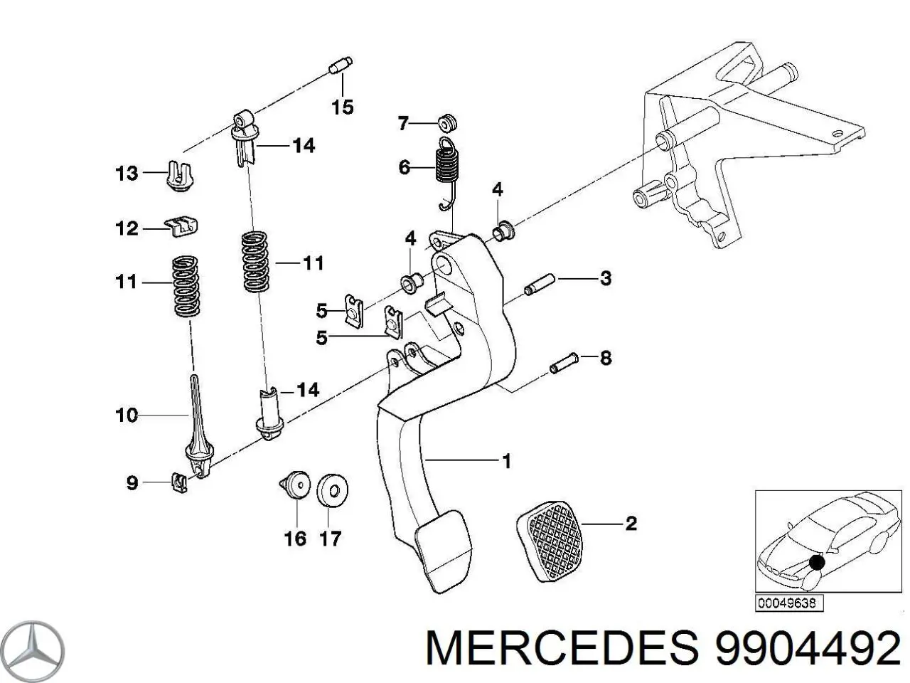  Mercedes A0009904492 цена, от 0.45 USD