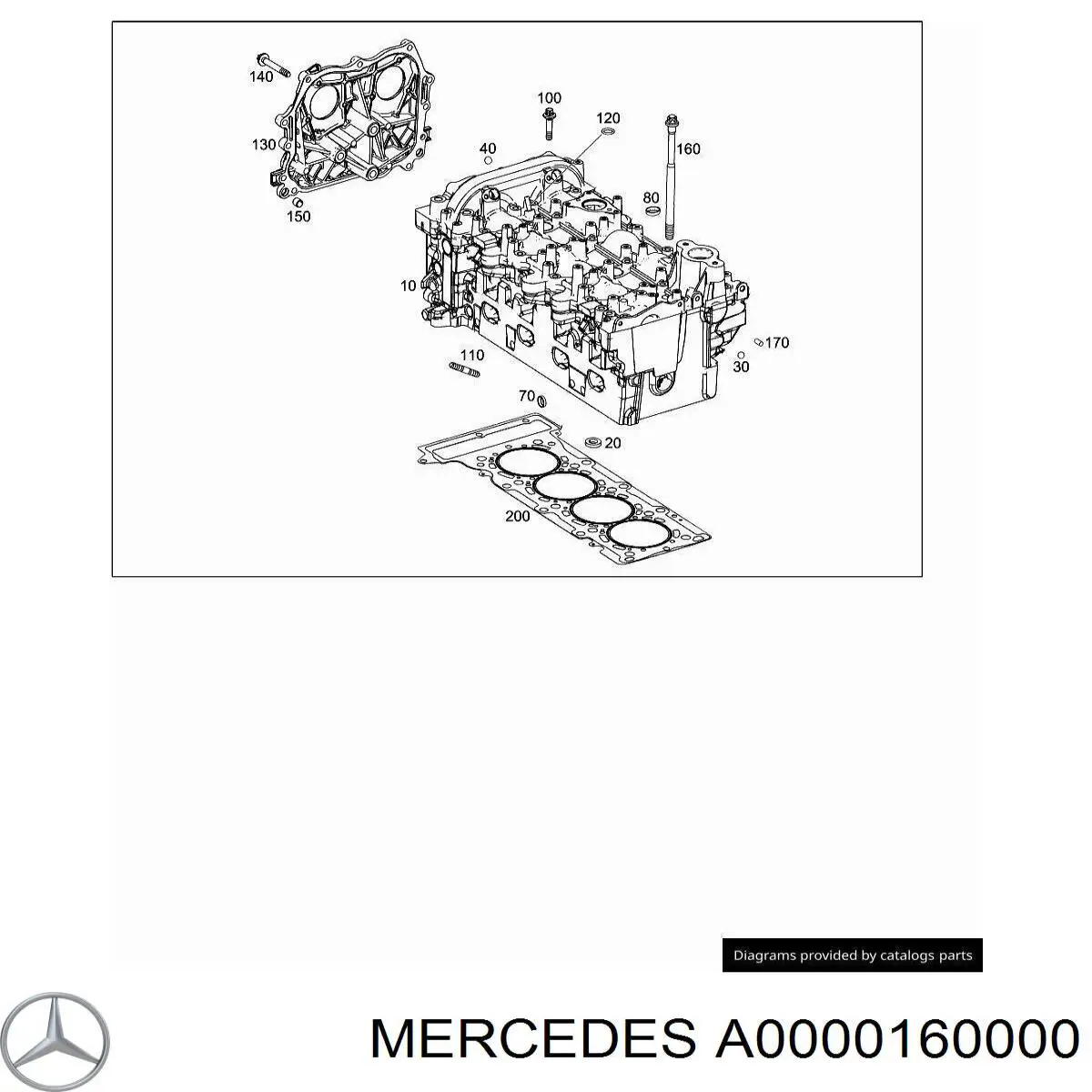 0000160000 Mercedes parafuso de cabeça de motor (cbc)