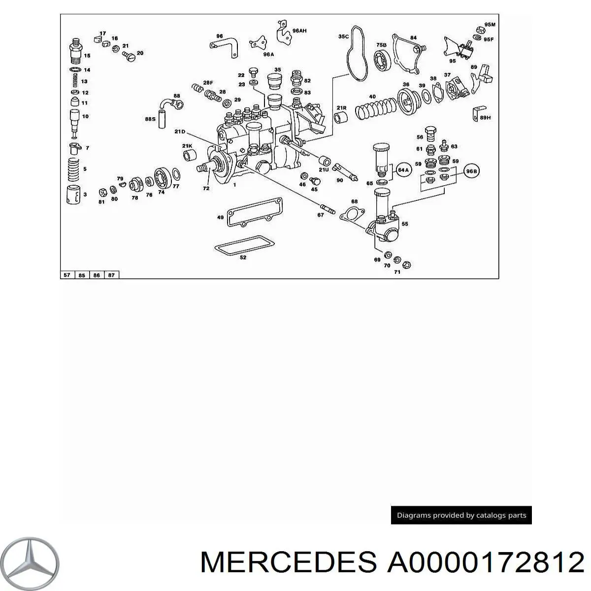 Распылитель дизельной форсунки Mercedes A0000172812