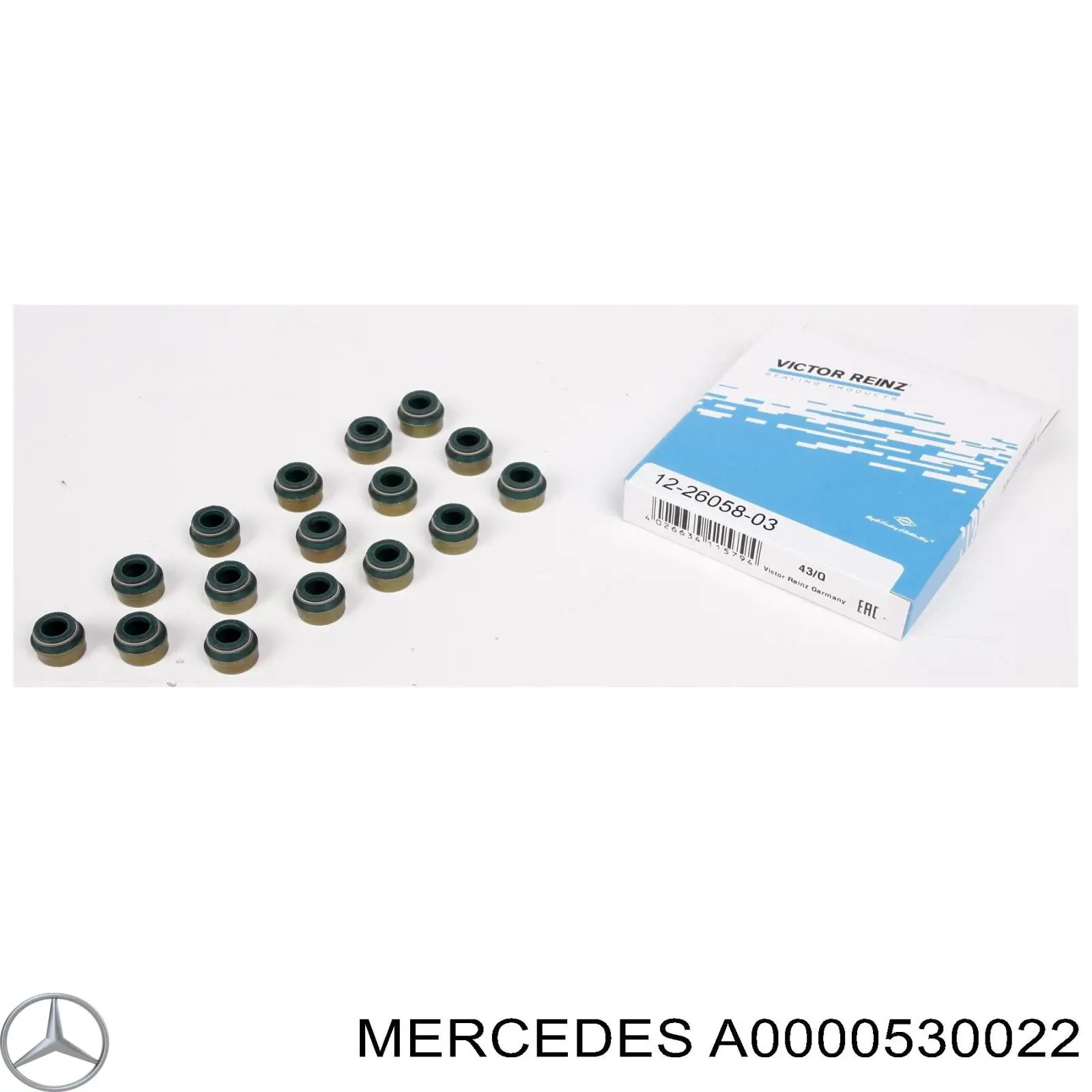 A0000530022 Mercedes сальник клапана (маслосъемный, впуск/выпуск)