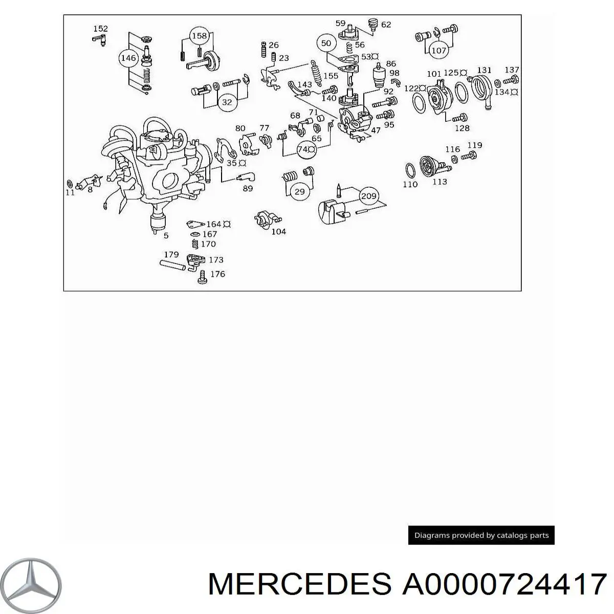 Дроссельная заслонка в сборе MERCEDES A0000724417