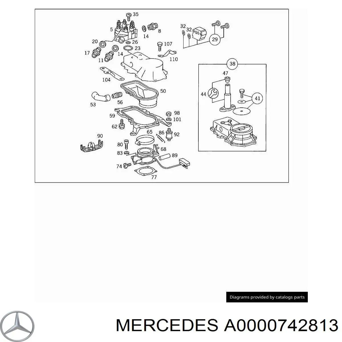 A0000742813 Mercedes Дозатор топлива (KE-JETRONIC)
