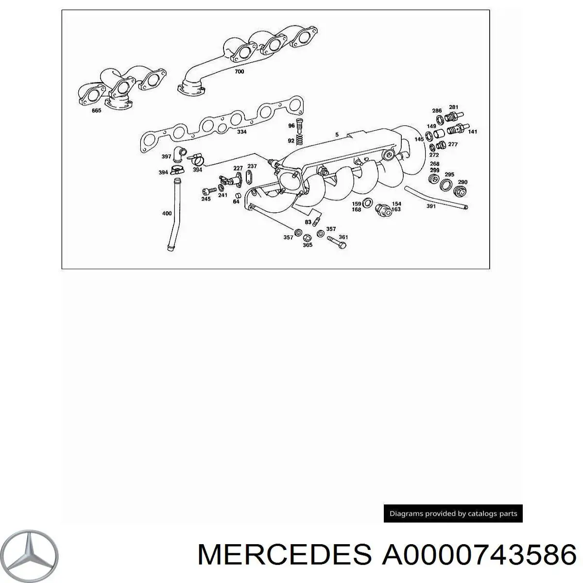  Mercedes A0000743586 цена, от 10.94 USD