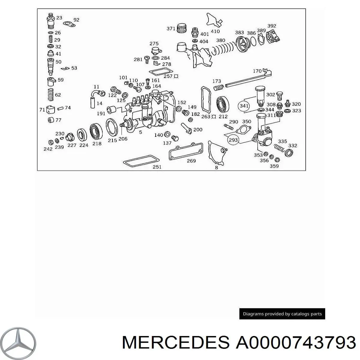  Mercedes A0000743793 цена, от 2.93 USD