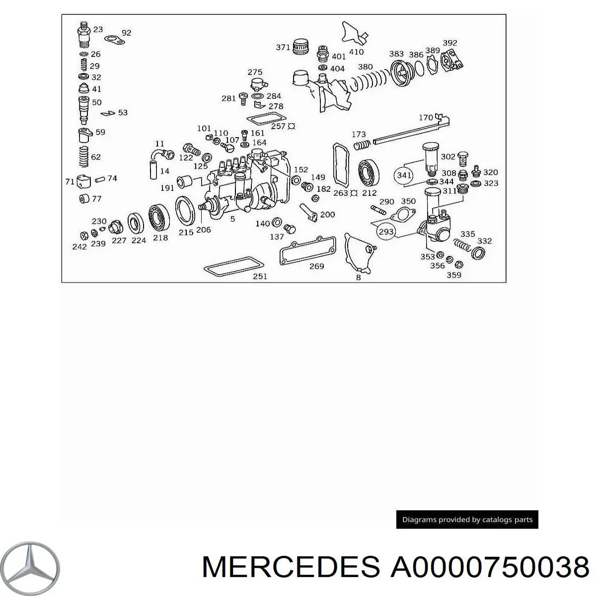  Mercedes A0000750038 цена, от  USD