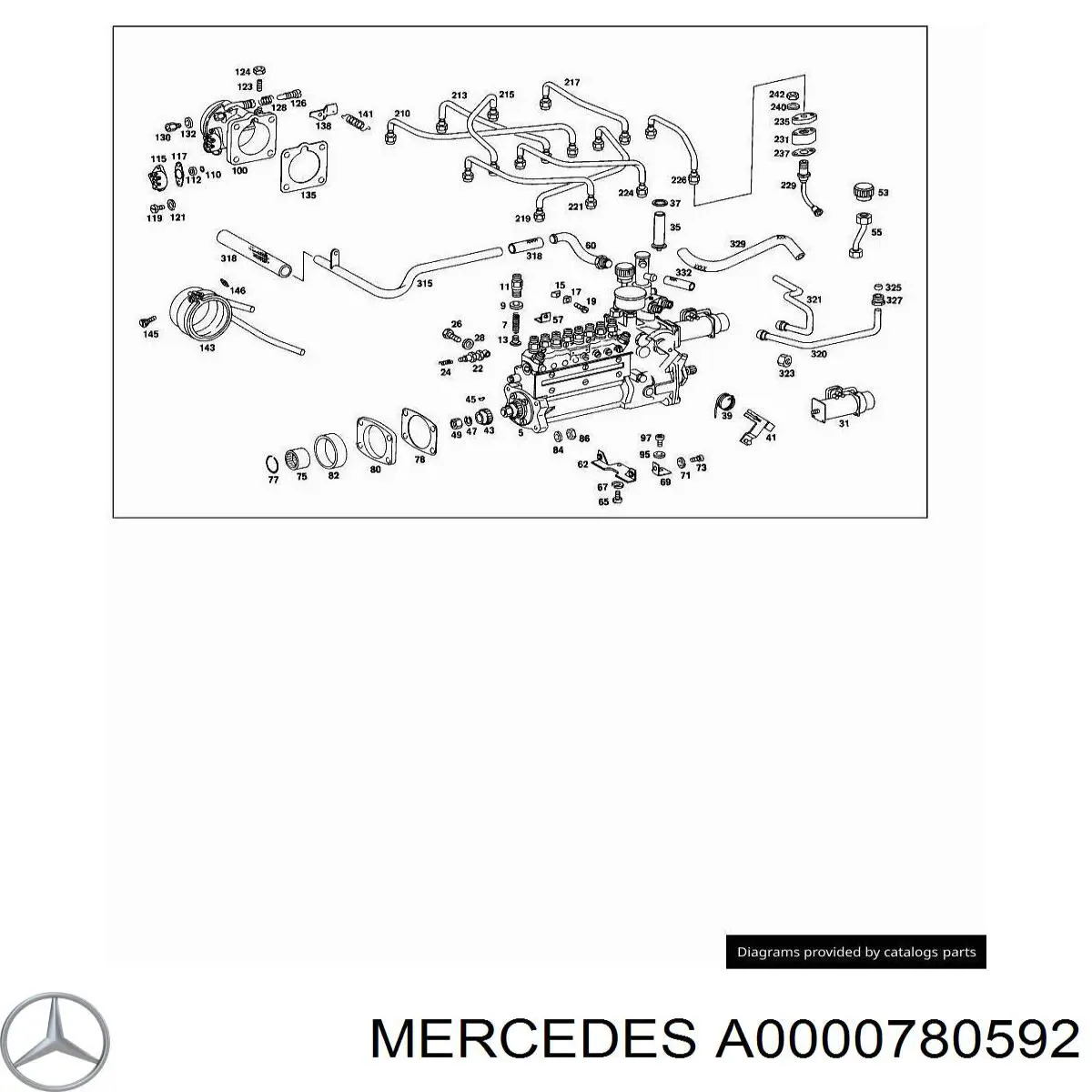 Regulador de pressão de combustível na régua de injectores para Mercedes E (C123)