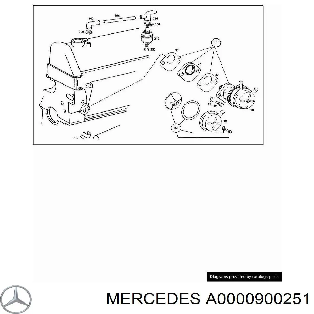 Ремкомплект топливного насоса ручной подкачки на Mercedes E (C123)