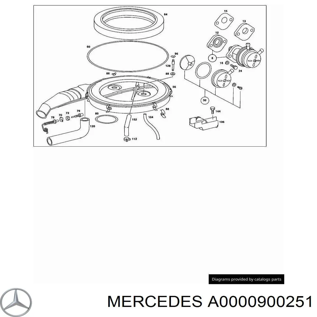 Ремкомплект топливного насоса ручной подкачки Mercedes A0000900251 цена, от  