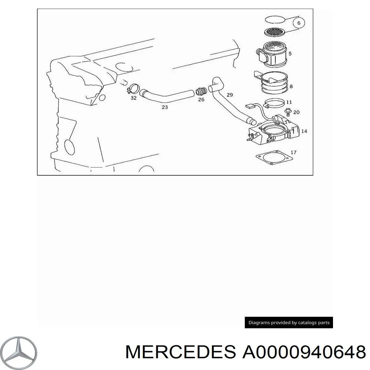 Датчик массового расхода воздуха Mercedes 000094064880 цена, от 1056.42 USD