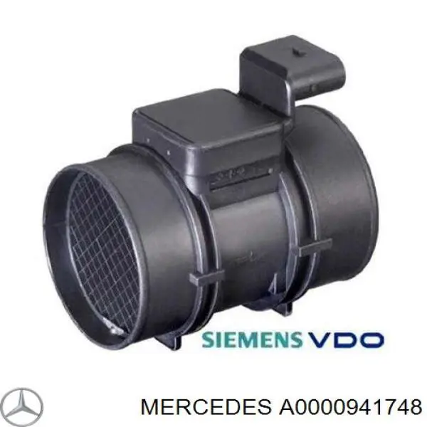 A0000941748 Mercedes sensor de fluxo (consumo de ar, medidor de consumo M.A.F. - (Mass Airflow))