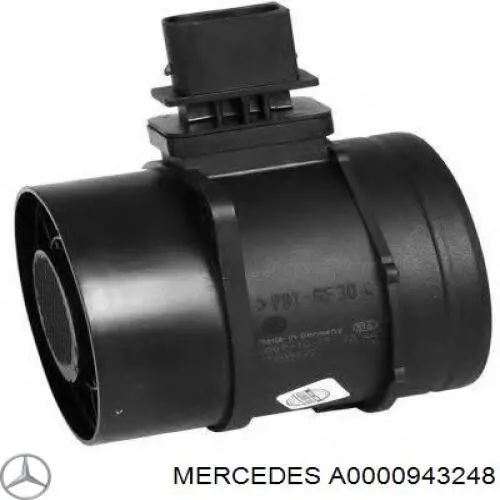 A0000943248 Mercedes Sensor de fluxo (consumo) de ar, medidor de consumo M.A.F. - (Mass Airflow)