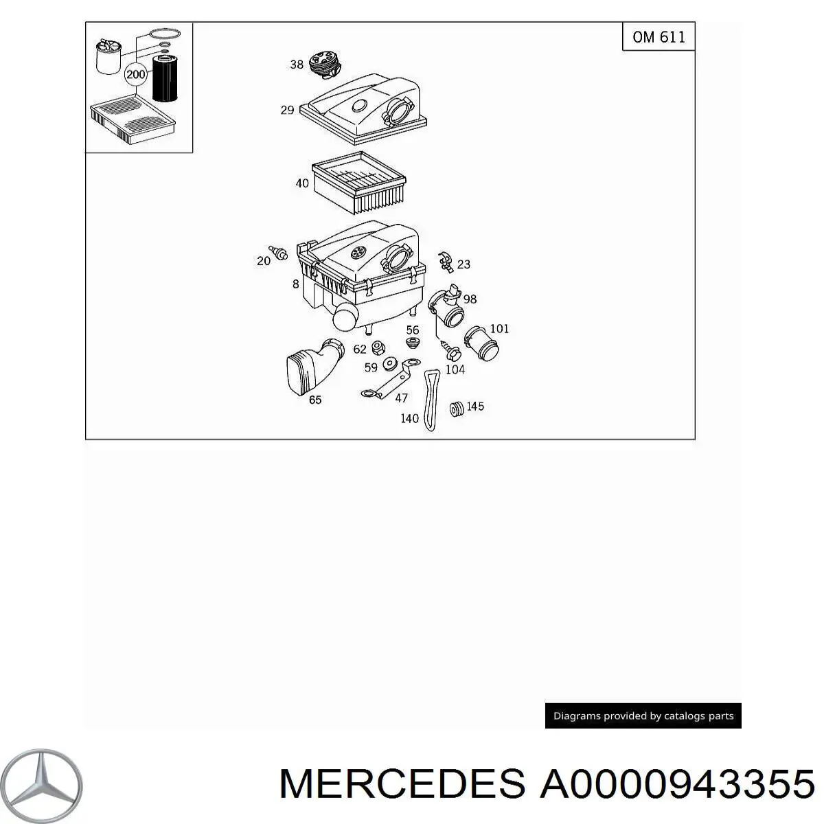  Mercedes A0000943355 цена, от 2.04 USD