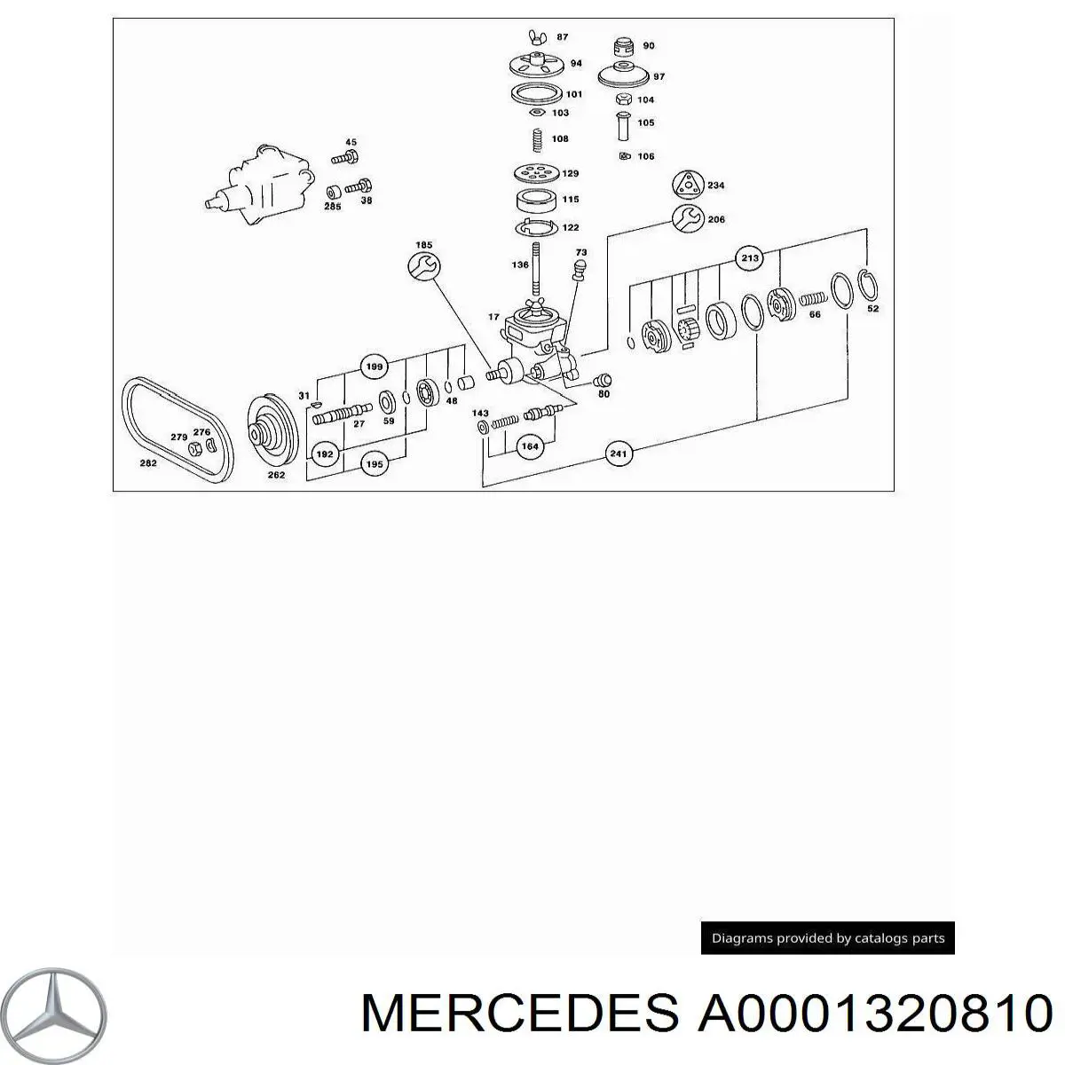  Mercedes A0001320810 цена, от 146.99 USD