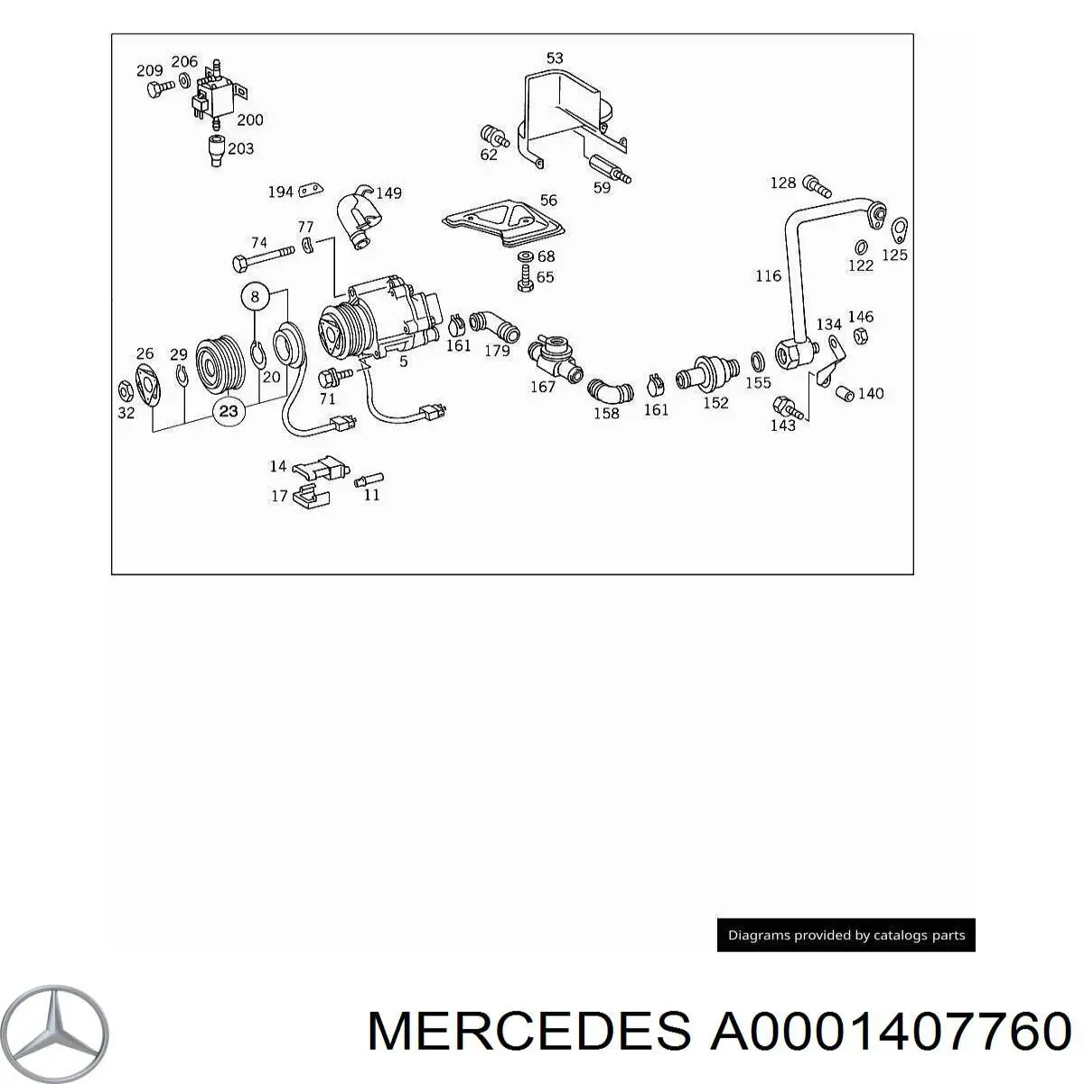 Клапан подачи вторичного воздуха Mercedes A0001407760 цена, от 18.62 USD