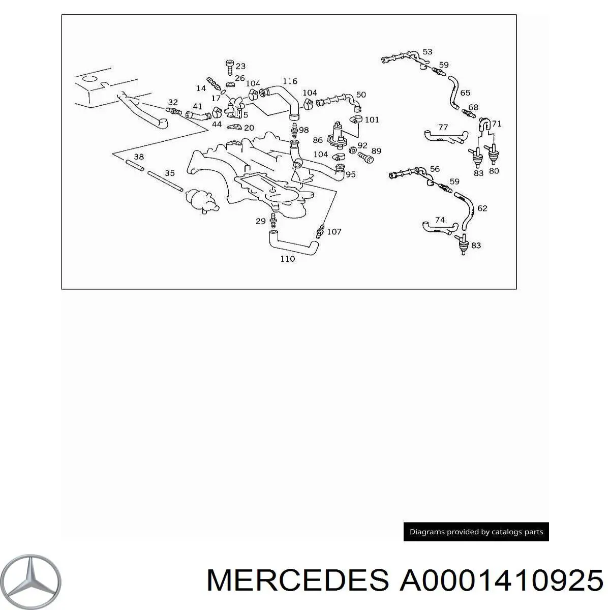 A0001410925 Mercedes Клапан электропневматический