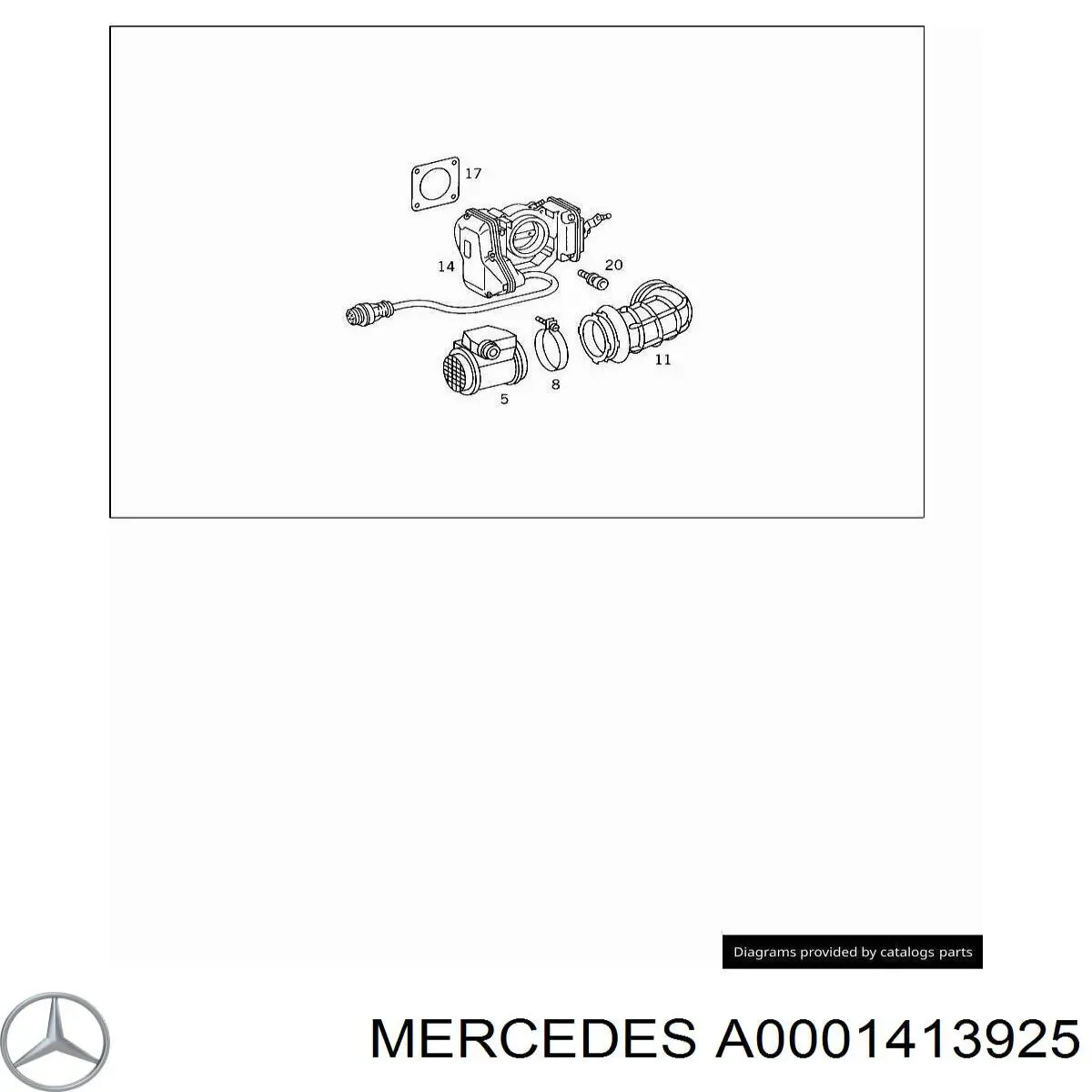 Válvula de borboleta montada para Mercedes S (W140)
