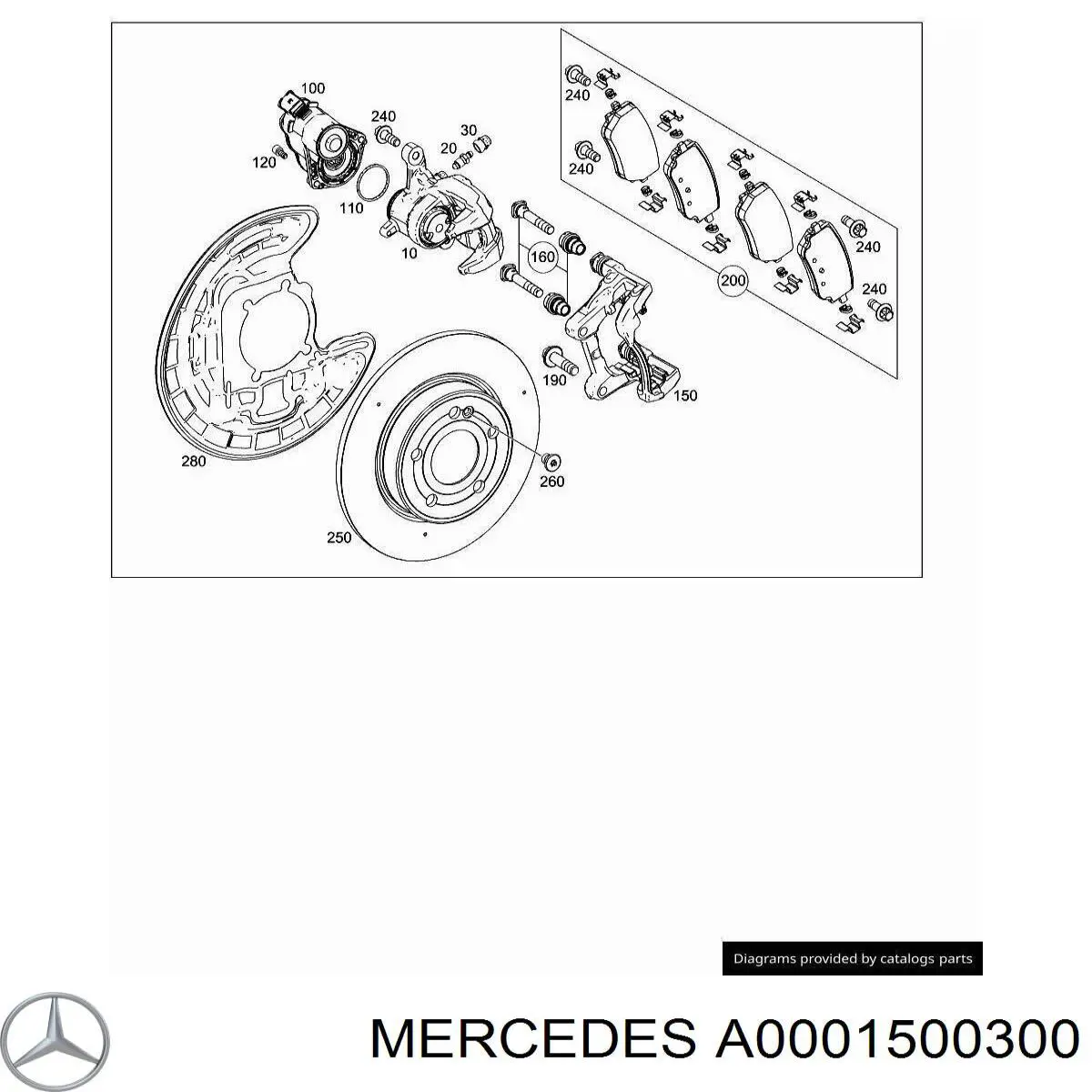 Мотор привода тормозного суппорта заднего на Mercedes A (W177)