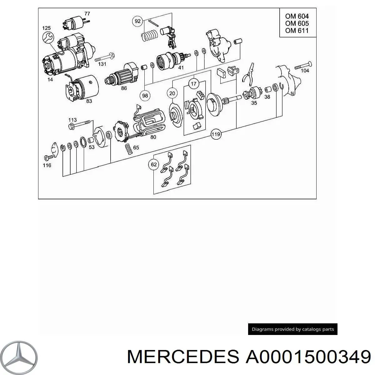 A0001500349 Mercedes 