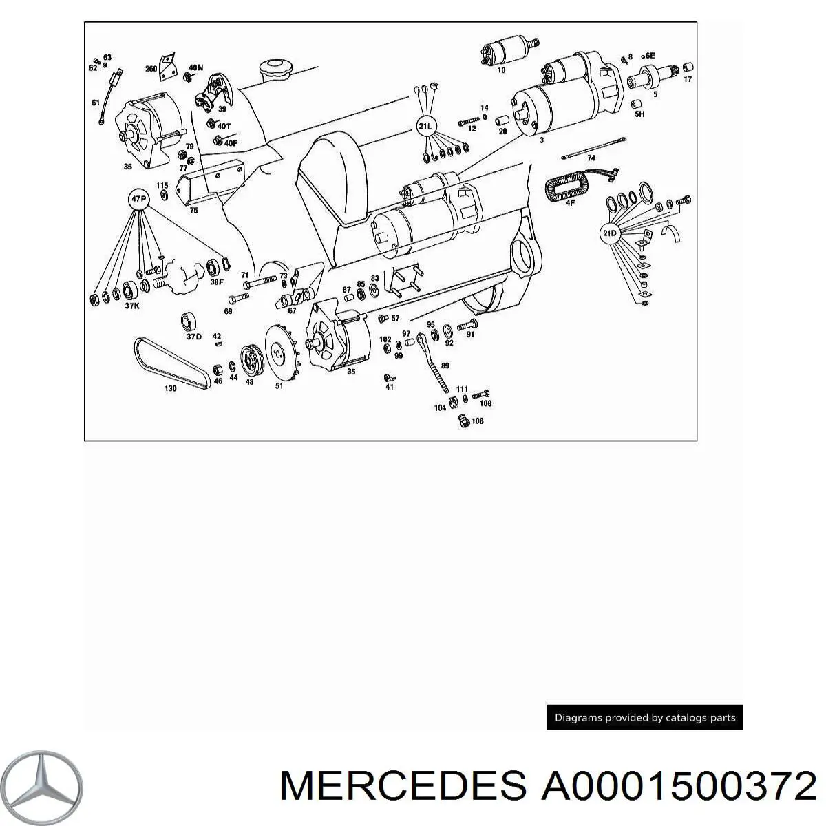A0001500372 Mercedes реле втягивающее стартера