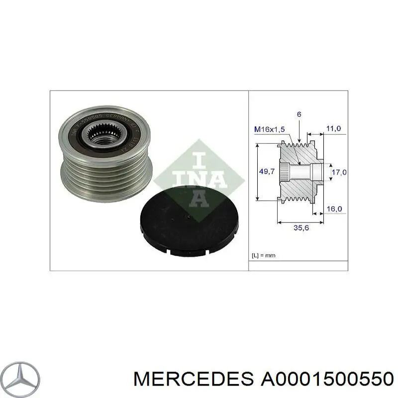 A0001500550 Mercedes генератор