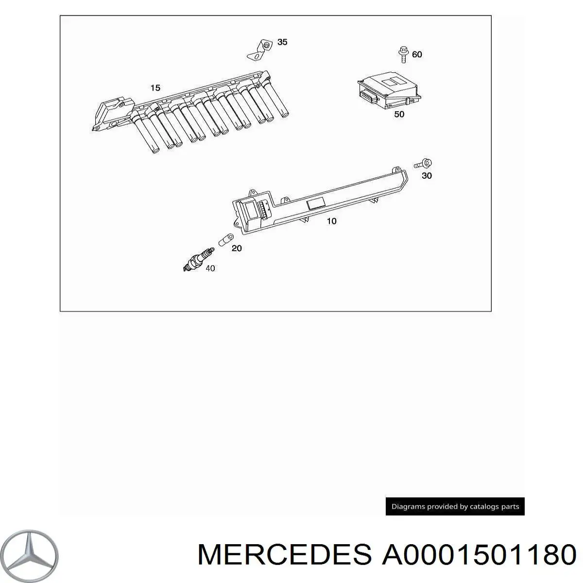 A0001501180 Mercedes Катушка зажигания