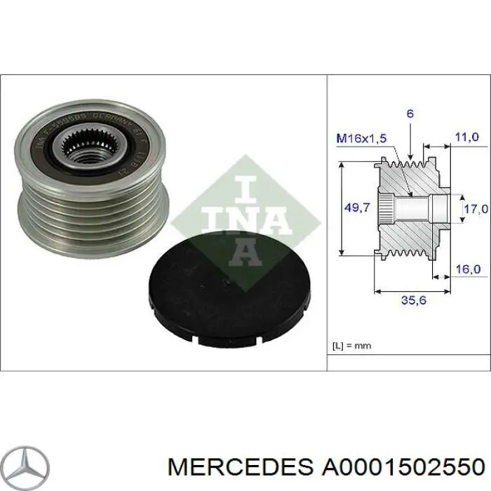 A0001502550 Mercedes генератор