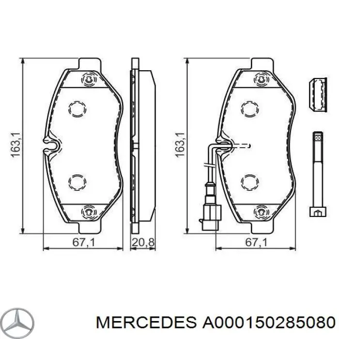 A000150285080 Mercedes генератор