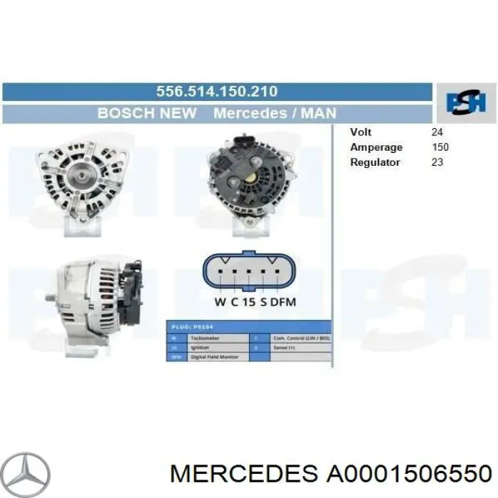 000150655080 Mercedes 