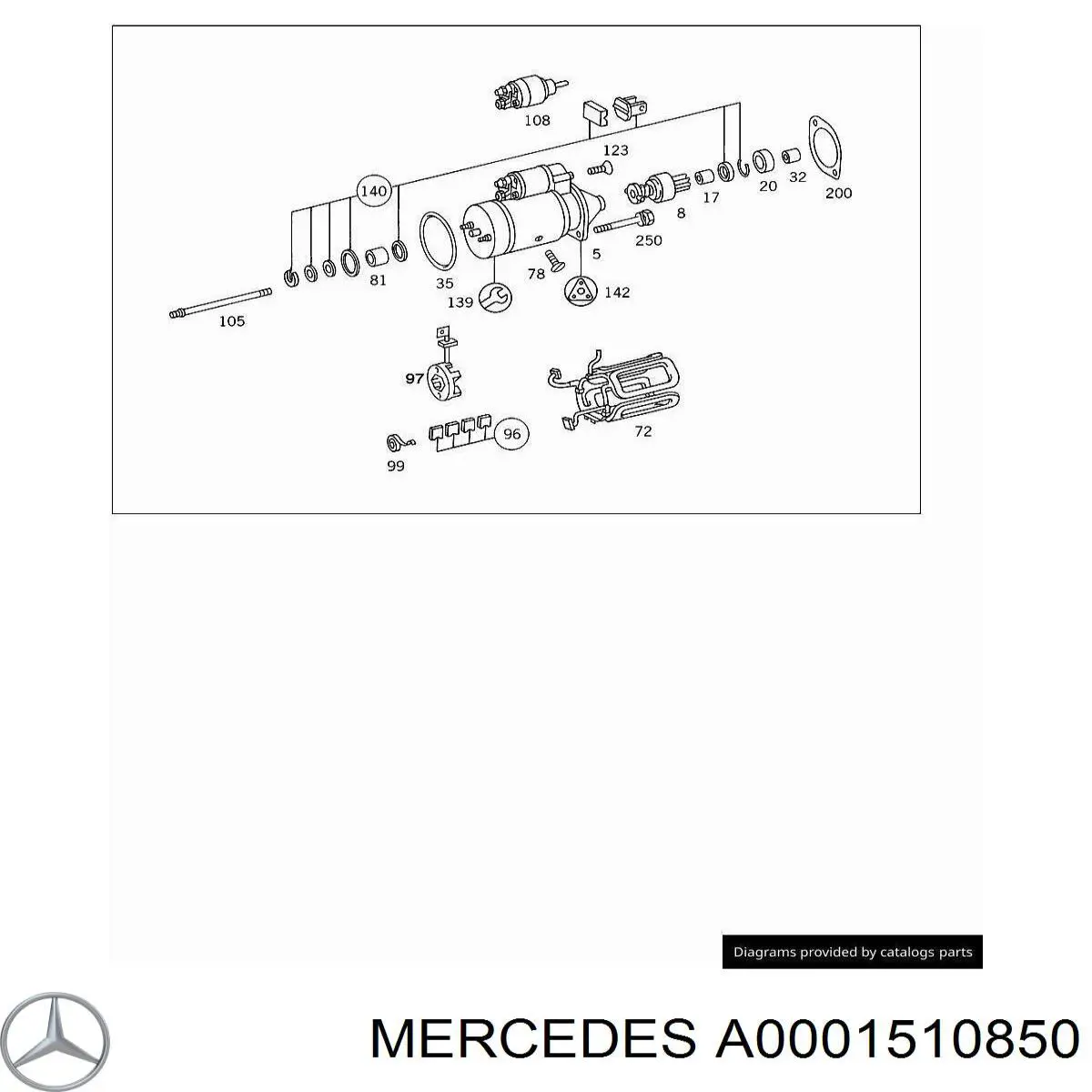 A0001510850 Mercedes Втулки стартера